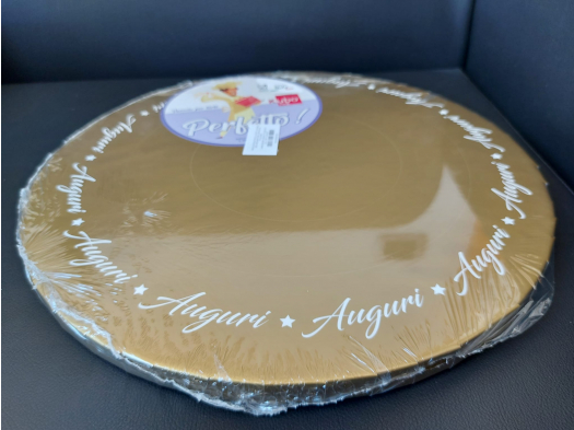 Cake Board Oro 30xh1,8 Cm  "auguri"