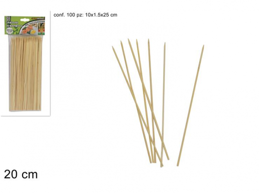 Spiedini Bamboo Cm 20 - 100pz