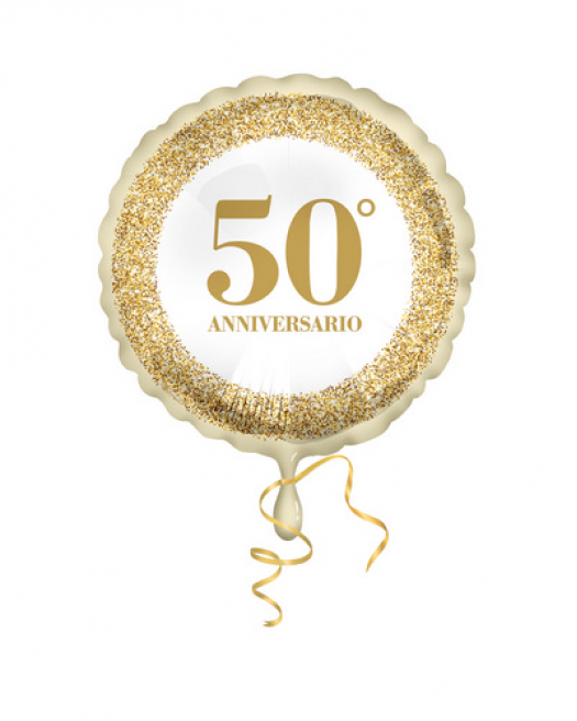 18" Foil 50° Anniversario Glitter
