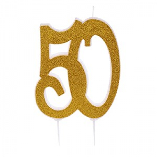 Modecor Candela Glitter Oro 50° - 12cm