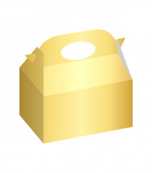 Box Regalo/dolciumi 16x16x10,5cm Oro - 12 Pz