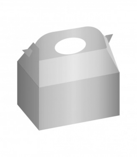 Box Regalo/dolciumi 16x16x10,5cm Argento - 12 Pz