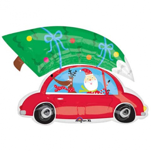 Supershape Babbo Natale In Auto