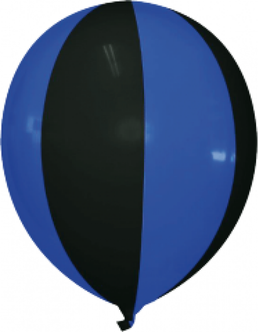 Spicchi Squadre Nero Azzurro Lattice/plastica 35cm - 2pz