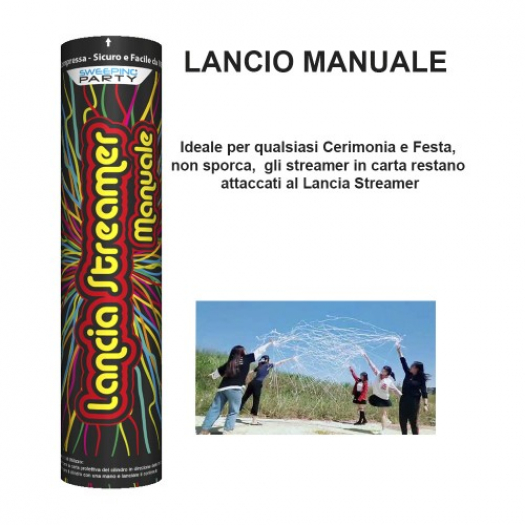 Streamer Sparacoriandoli Lunghi 25cm Multicolor - 6pz
