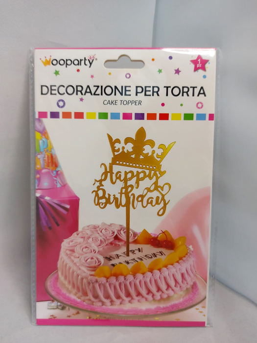 Cake Topper Happy Birthday Corona