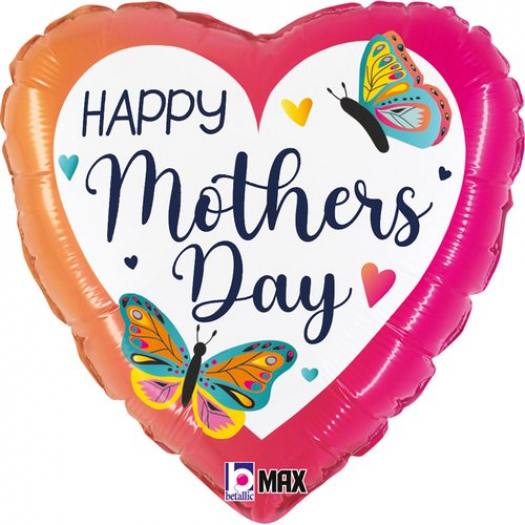 18" Foil Cuore Happy Mothers Day