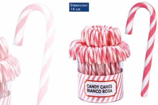 Candy Canes Bianco-rosa 14gr - 50 Pz