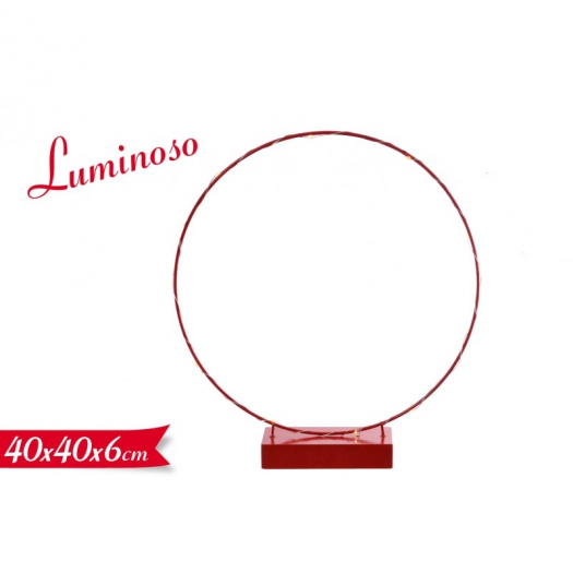 Cerchio Luminoso 40 Cm Rosso