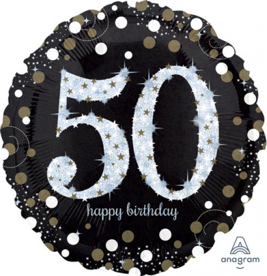 Jumbo Happy Birthday 50 Olografico