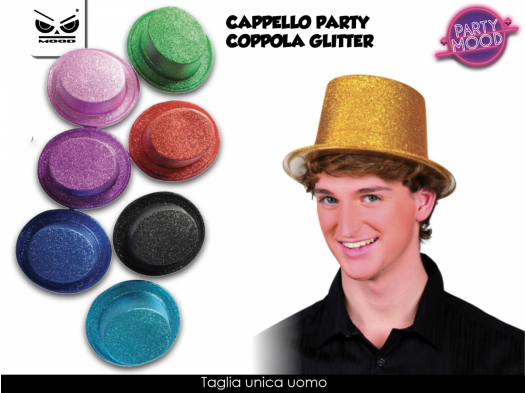 Cappello Regular Party Glitter Ass. - 6 Pz