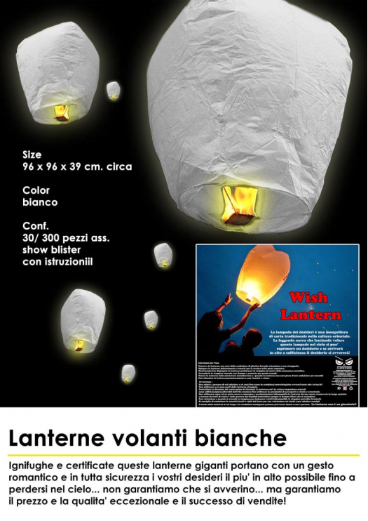 Lanterna Volante/bianca  - 1 Mt