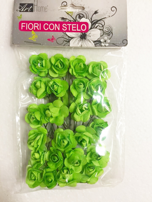Fiore Con Stelo Verde Cm.2 - 24 Pz